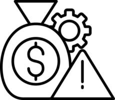 Risk Management Icon Style vector