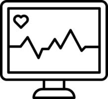 Heart Monitoring Icon Style vector