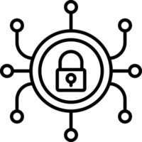 Cyber Security Icon Style vector