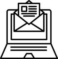 E Newsletter Icon Style vector