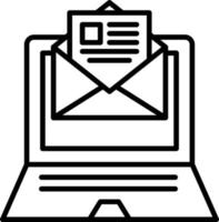 E Newsletter Icon Style vector