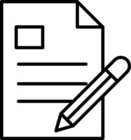 contenido escritura icono estilo vector