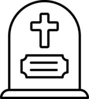 lápida sepulcral icono estilo vector