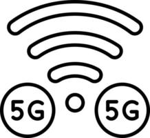 5g red icono estilo vector