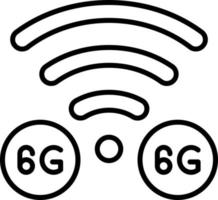 6G Network Icon Style vector