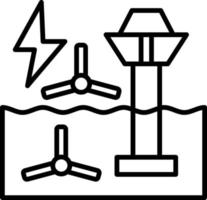 Tidal Power Icon Style vector