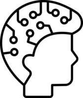Artificial Intelligence Icon Style vector