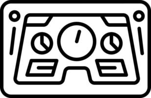 cabeza arriba monitor icono estilo vector