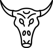 Bull Skull Icon Style vector