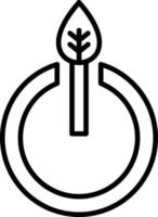 Eco Power Button Icon Style vector