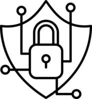 Cyber Security Icon Style vector