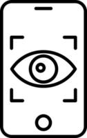 Mobile Retina Scan Icon Style vector