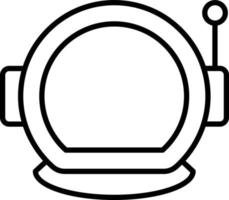 Astronaut Helmet Icon Style vector