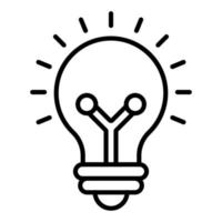 Edison Light Bulb Icon Style vector