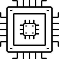 estilo de icono de microchip vector