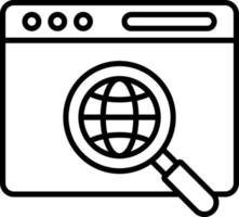 Internet investigación icono estilo vector