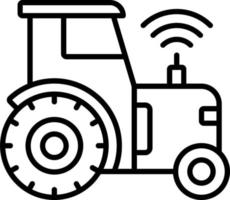 Smart Tractor Icon Style vector