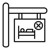 habitación cancelar icono estilo vector