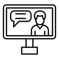 Online Counseling Icon Style vector