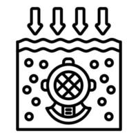 Deep Diving Icon Style vector