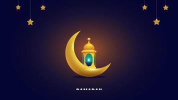 ramadan kareem hälsning rörelse design animering med måne video