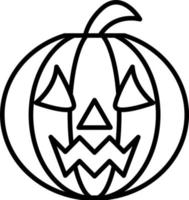 estilo de icono de calabaza vector