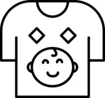 bebé camisa icono estilo vector