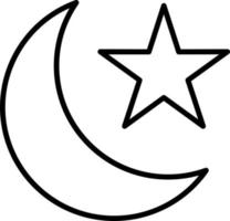 Moon and Stars Icon Style vector