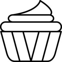 estilo de icono de cupcake vector