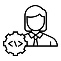 Developer Female Icon Style vector