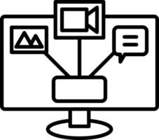 Content Strategy Icon Style vector