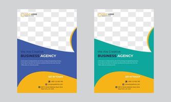 plantilla de volante de agencia de marketing digital moderna, fondo de póster de plantilla de folleto para diseño de negocios. vector