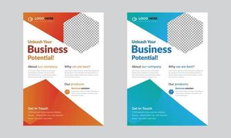 Modern digital marketing agency flyer template, Brochure template poster background for business design.