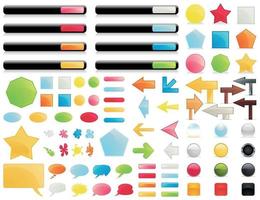 Collection of beautiful buttons for the Internet. A vector illustration