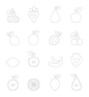 conjunto de íconos de alimento. un vector ilustración