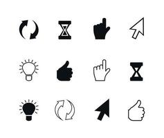 Set of icons for web design. A vector illustration