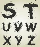 el alfabeto desde letras de manchas un vector ilustración