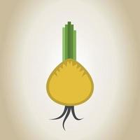 Vegetable onions the guy. A vector illustration