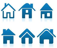 Set of icons of houses for web design vector