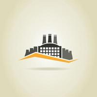 Factory building in the industry vector