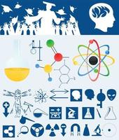 Collection of icons a science. A vector illustration