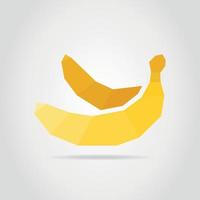 Yellow banana on a grey background vector