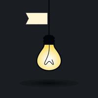 Abstraction on the theme of a light bulb vector