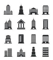 Set of icons of houses for web design vector