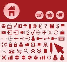 Set of icons on a theme the files and folders. Vector illustration