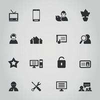 Set of icons for web design. A vector illustration