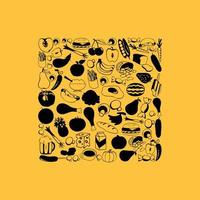 Abstraction on the topic of food vector
