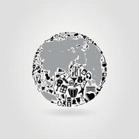 Abstraction on the theme of music vector