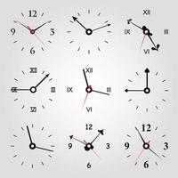 Dial of hours with curve arrows vector