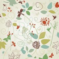 Background from plants and a flower. A vector illustration